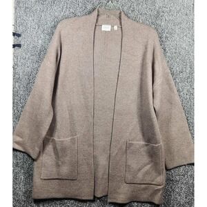 Cyrus Cardigan Open Front‎ Knit Pockets - Casual Neutral Toned - Womens Small